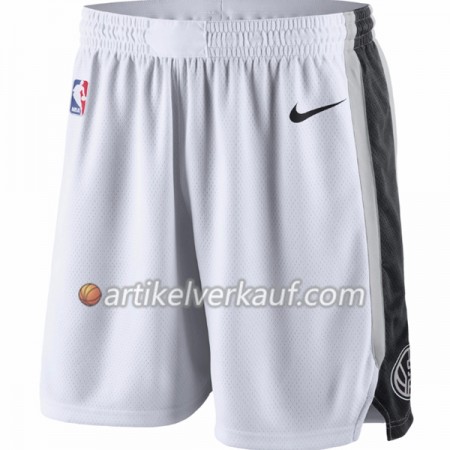 San Antonio Spurs Weiß Nike Kurze Hose Swingman - Herren